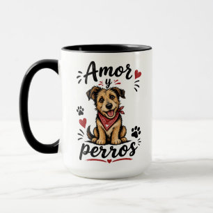 Amor y Perros Lustiges Hunde-Liebhaber-Design Tasse