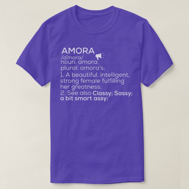 Amora Name Amora Definition Amora weiblicher Name  T-Shirt (Design vorne)
