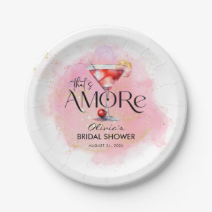 Amore   Aquarell-Brautparty Pappteller