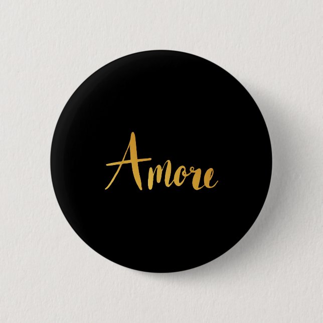 Amore - Italian Love Valentine's Day  Button (Vorderseite)