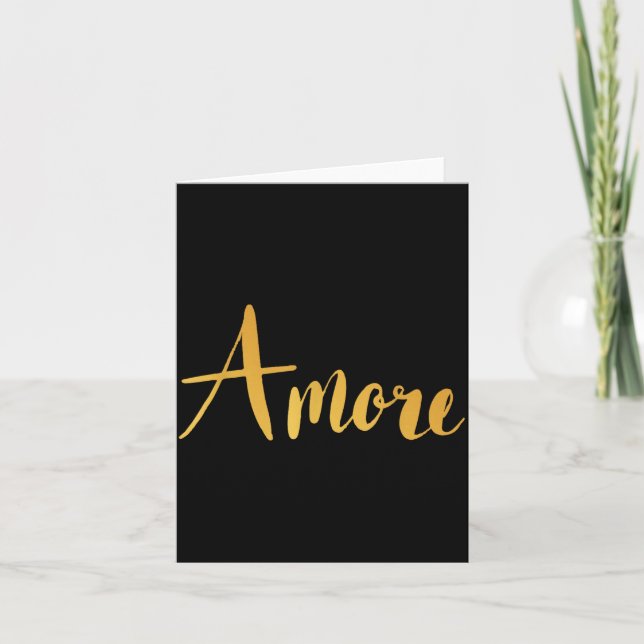 Amore - Italian Love Valentine's Day  Karte (Vorderseite)