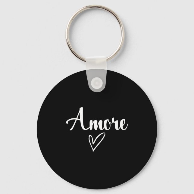 Amore Italian Love Valentines Day  Schlüsselanhänger (Vorderseite)