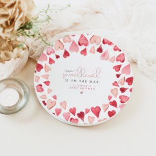 AMORE Kleine Sweetheart Valentine Day Baby Dusche Pappteller