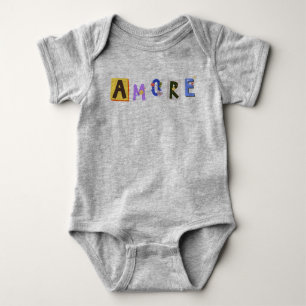 Amore Liebesherzen Baby-Design Baby Strampler