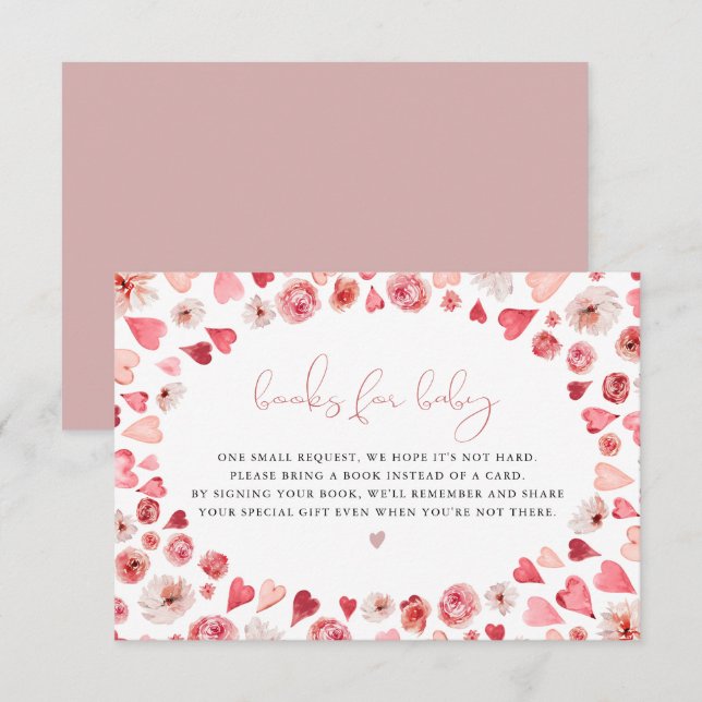 AMORE Little Sweetheart Valentines Books for Baby Einladung (Vorne/Hinten)
