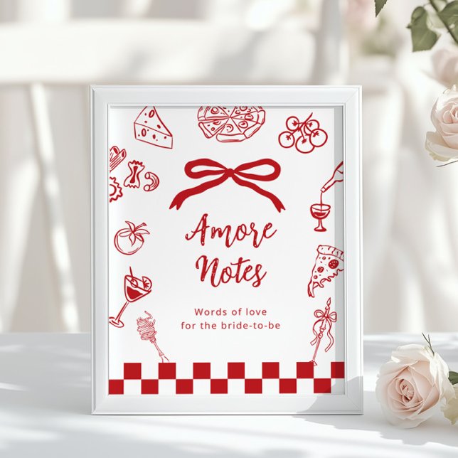 Amore notes Thats Amore Red Advice bridal shower Poster (Von Creator hochgeladen)