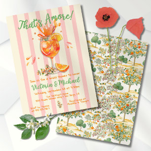 Amore Spritz Orange Brautparty Toile Einladung