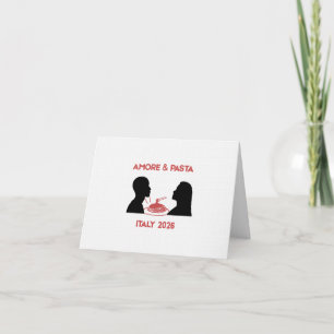 Amore und Pasta Retro Chic Dankeskarte