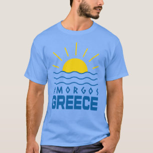 Amorgos Griechenland Sonnenschein Und Meer Herren T-Shirt
