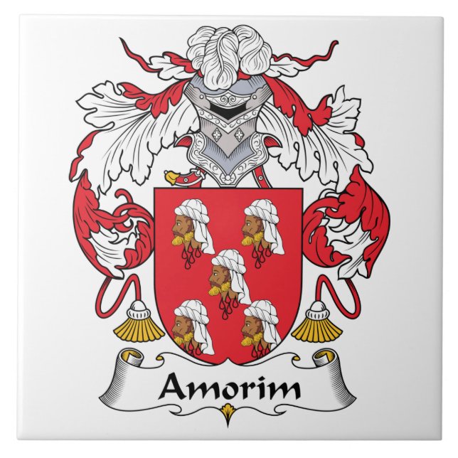 Amorim Familienwappen Fliese (Vorderseite)