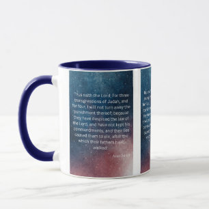 Amos 2:4 KJV Bible Scripture Pic Zwei-Tone-Tasse Tasse