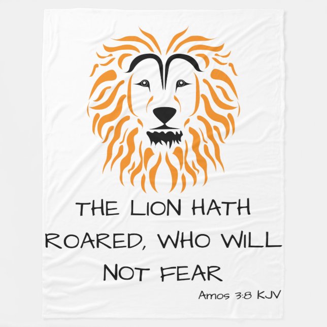 Amos 3:8 KJV Bible Scripting Verse Fleecedecke (Vorderseite)