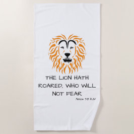 Amos 3:8 KJV Bible Scripture Verse Plage Serviette