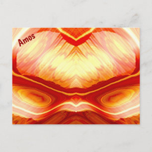 AMOS ~ 3D-Fraktal Design-Muster ~ Postkarte