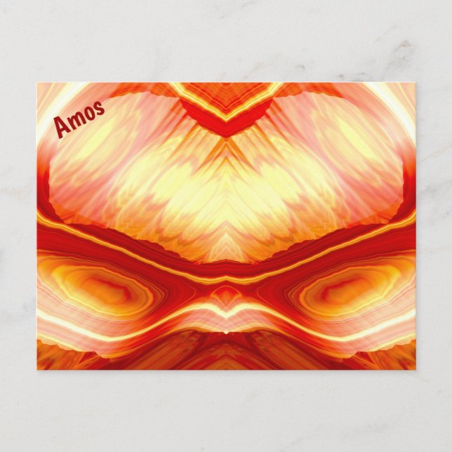 AMOS ~ 3D-Fraktal Design-Muster ~ Postkarte (Vorderseite)