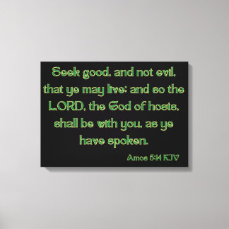 Amos 5:14 Bibelverse KJV Mauer Kunst Leinwanddruck