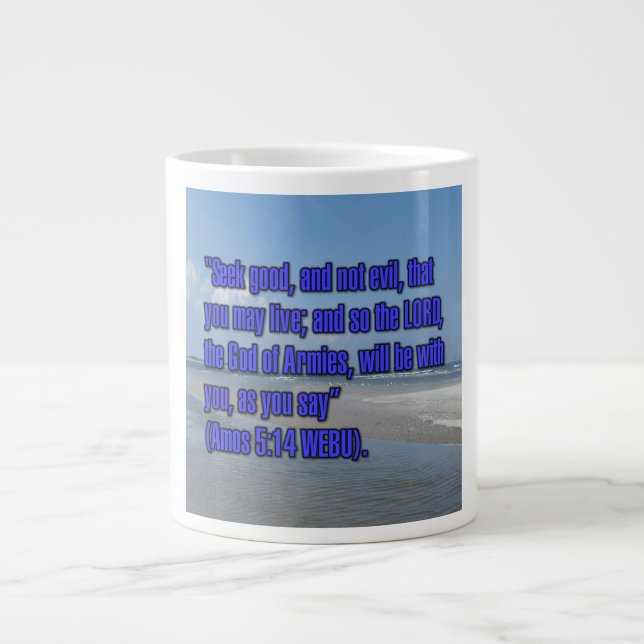 Amos 5:14 WEBU Tasse (Vorderseite)