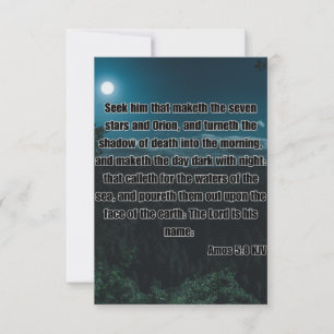 Amos 5:8 KJV Bible Verse Pic Gruß Karte