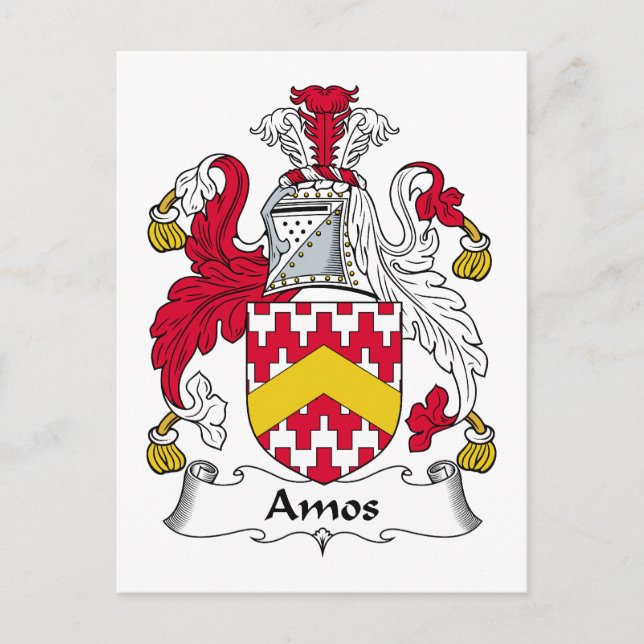 Amos Family Crest Postkarte (Vorderseite)