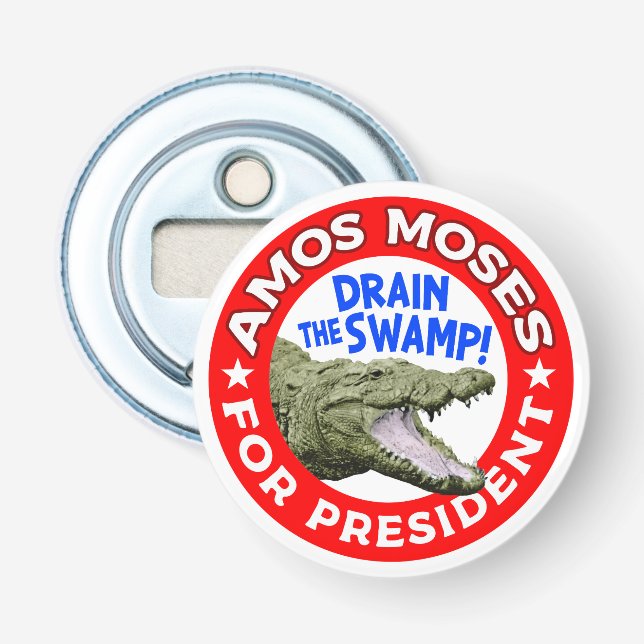 Amos Moses für den Präsidenten Flaschenöffner (Vorderseite)