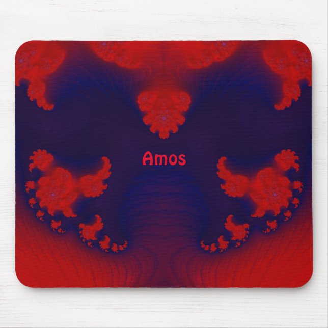 AMOS ~ Rote und blaue Maus-Pad Mousepad (Vorne)
