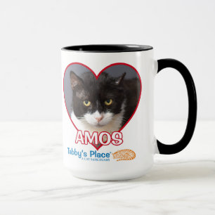 Amos - Schwarzes betonte große Tasse 15oz
