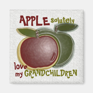 amour 3D mon aimant de petits-enfants (pommes bril