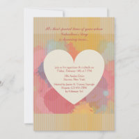 Amour Aquarelle Coeur Invitation