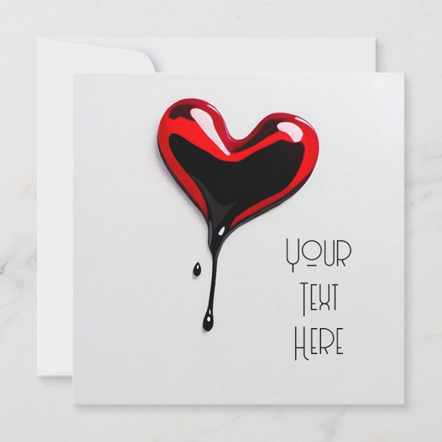 amour art déco Carte à plat stylo graffiti (Devant)