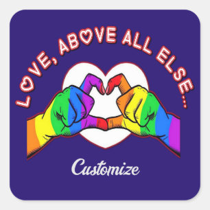 Amour avant tout autre Carré Sticker
