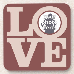 AMOUR avec votre photo dessous de verre personnali