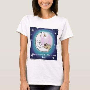 Amour B4 vous à la lune et au T-shirt arrière