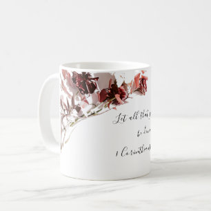 Amour bible verse mug floral