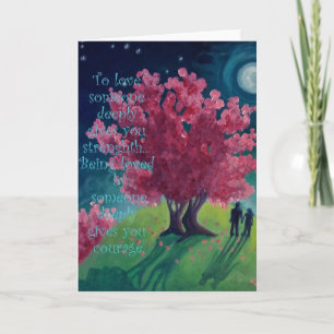 Amour - Carte d'art de voeux vierge - Lune