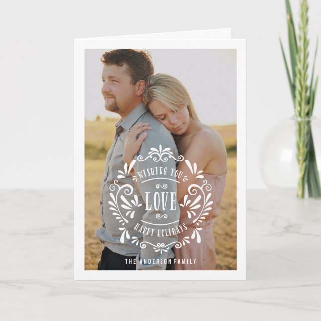 Amour | Carte de voeux de vacances (Devant)