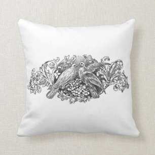 amour chic minable de coussin de typographie