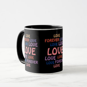 AMOUR COEUR FLEURS ANNIVERSAIRE VALENTINE MUG