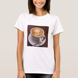 Amour Coeur Venise Cappuccino Coffee Tshirt Mug