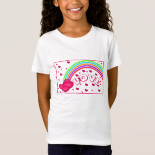 Amour - Coeurs - et Rainbows Girls T-Shirt