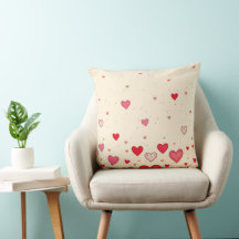 Amour, Coeurs, Valentines, Mariage - Coussin