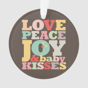 Amour Coloré Paix Joie Et Baisers Bébés Typographi