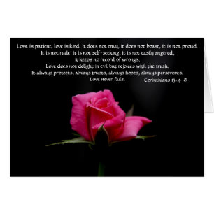 Amour corinthien de vers de mariage de rose floral