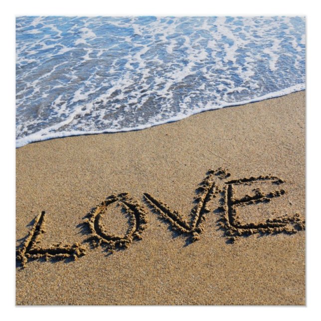 Amour dans le sable écrit Poster (Devant)