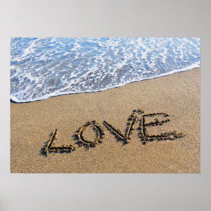 Amour dans le sable écrit Poster