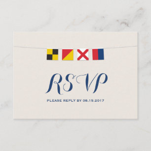 AMOUR dans les drapeaux marins colorés RSVP