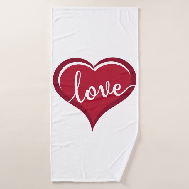 amour dans les valentines cardiaques (Serviette de bain)