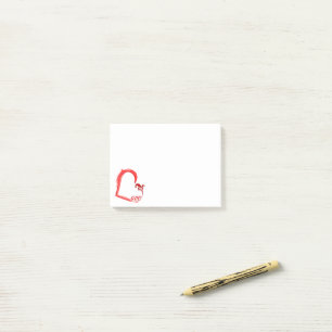 Amour dans votre coeur post-it notes