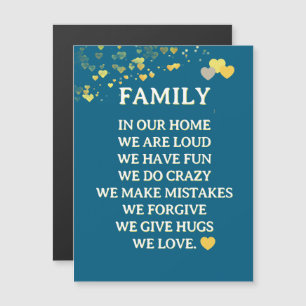Amour de la famille ! Carte MAGNÉTIQUE amusante