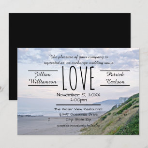 Amour de la plage/océan - Faire-part de mariage