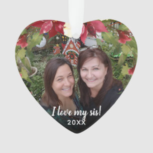 Amour de la soeur I ma verdure de Noël de photo de